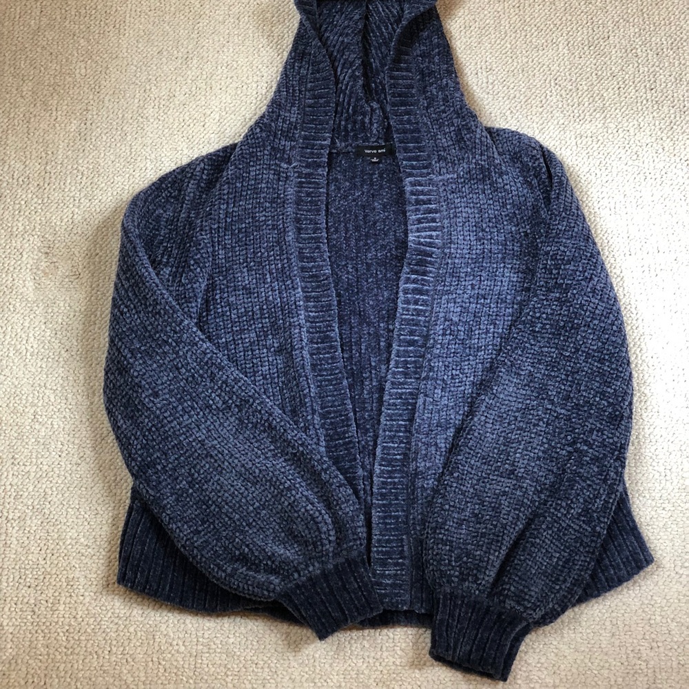 Verve Ami - Chenille Cardigan, 🔵 Small